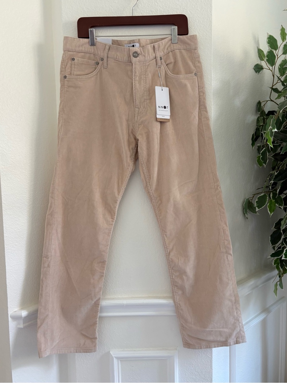 NN07 No Nationality Sonny Corduroy Pants in Light Beige